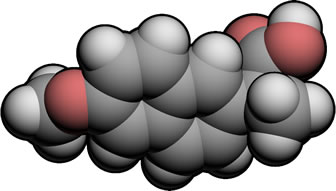 Γραφική απεικόνιση τριών διαστάσεων της χημικής δομής της ουσίας