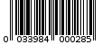 Γραμμωτός κωδικός 0033984000285