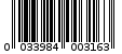 Γραμμωτός κωδικός 0033984003163