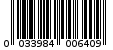 Γραμμωτός κωδικός 0033984006409