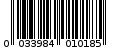 Γραμμωτός κωδικός 0033984010185