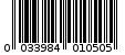 Γραμμωτός κωδικός 0033984010505