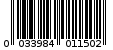 Γραμμωτός κωδικός 0033984011502