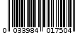 Γραμμωτός κωδικός 0033984017504