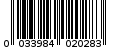 Γραμμωτός κωδικός 0033984020283
