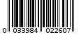 Γραμμωτός κωδικός 0033984022607