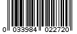 Γραμμωτός κωδικός 0033984022720