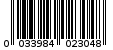 Γραμμωτός κωδικός 0033984023048