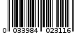 Γραμμωτός κωδικός 0033984023116