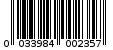 Γραμμωτός κωδικός 033984002357