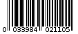 Γραμμωτός κωδικός 033984021105