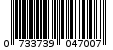 Γραμμωτός κωδικός 0733739047007