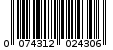 Γραμμωτός κωδικός 074312024306