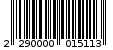 Γραμμωτός κωδικός 2290000015113