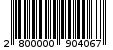 Γραμμωτός κωδικός 2800000904067