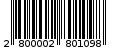 Γραμμωτός κωδικός 2800002801098