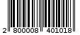 Γραμμωτός κωδικός 2800008401018