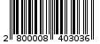 Γραμμωτός κωδικός 2800008403036