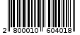 Γραμμωτός κωδικός 2800010604018