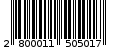 Γραμμωτός κωδικός 2800011505017
