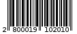 Γραμμωτός κωδικός 2800019102010