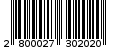 Γραμμωτός κωδικός 2800027302020