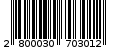 Γραμμωτός κωδικός 2800030703012