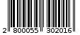 Γραμμωτός κωδικός 2800055302016