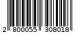 Γραμμωτός κωδικός 2800055308018
