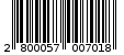 Γραμμωτός κωδικός 2800057007018