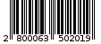 Γραμμωτός κωδικός 2800063502019