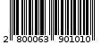Γραμμωτός κωδικός 2800063901010