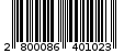 Γραμμωτός κωδικός 2800086401023