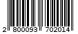 Γραμμωτός κωδικός 2800093702014