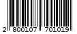 Γραμμωτός κωδικός 2800107701019