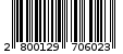 Γραμμωτός κωδικός 2800129706023