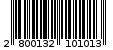 Γραμμωτός κωδικός 2800132101013