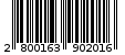 Γραμμωτός κωδικός 2800163902016