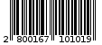 Γραμμωτός κωδικός 2800167101019