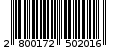 Γραμμωτός κωδικός 2800172502016