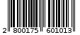 Γραμμωτός κωδικός 2800175601013