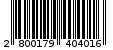 Γραμμωτός κωδικός 2800179404016