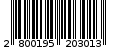 Γραμμωτός κωδικός 2800195203013