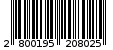 Γραμμωτός κωδικός 2800195208025