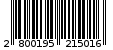 Γραμμωτός κωδικός 2800195215016