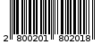 Γραμμωτός κωδικός 2800201802018