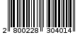 Γραμμωτός κωδικός 2800228304014
