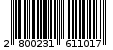 Γραμμωτός κωδικός 2800231611017