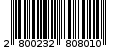Γραμμωτός κωδικός 2800232808010