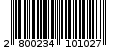 Γραμμωτός κωδικός 2800234101027